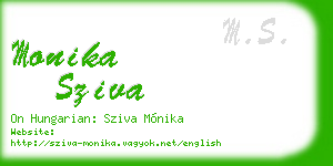monika sziva business card