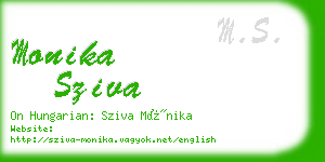 monika sziva business card